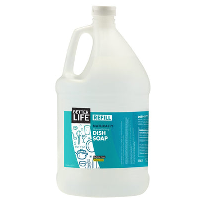 Better Life Liquid Dishwashing Soap for Home & Kitchen Sink - No Gloves Required Kitchen Soap for Sensitive Skin, Unscented, 22 Fl Oz