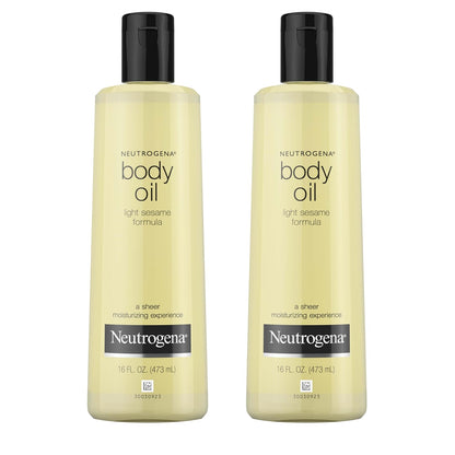 Neutrogena Body Oil Light Sesame Formula, Twin Pack, 16 fl oz