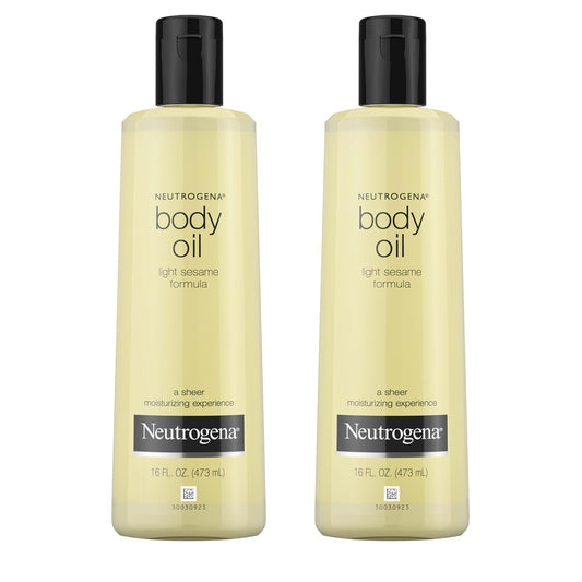 Neutrogena Body Oil Light Sesame Formula, Twin Pack, 16 fl oz