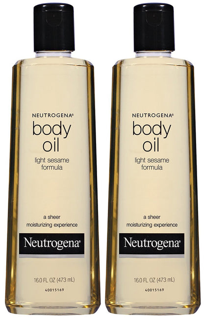 Neutrogena Body Oil Light Sesame Formula, Twin Pack, 16 fl oz