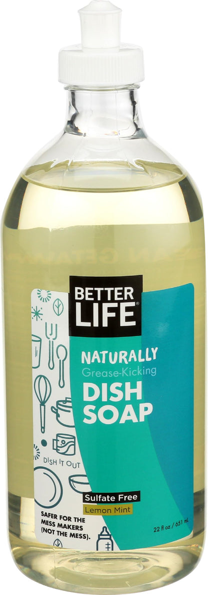 Better Life Liquid Dishwashing Soap for Home & Kitchen Sink - No Gloves Required Kitchen Soap for Sensitive Skin, Unscented, 22 Fl Oz